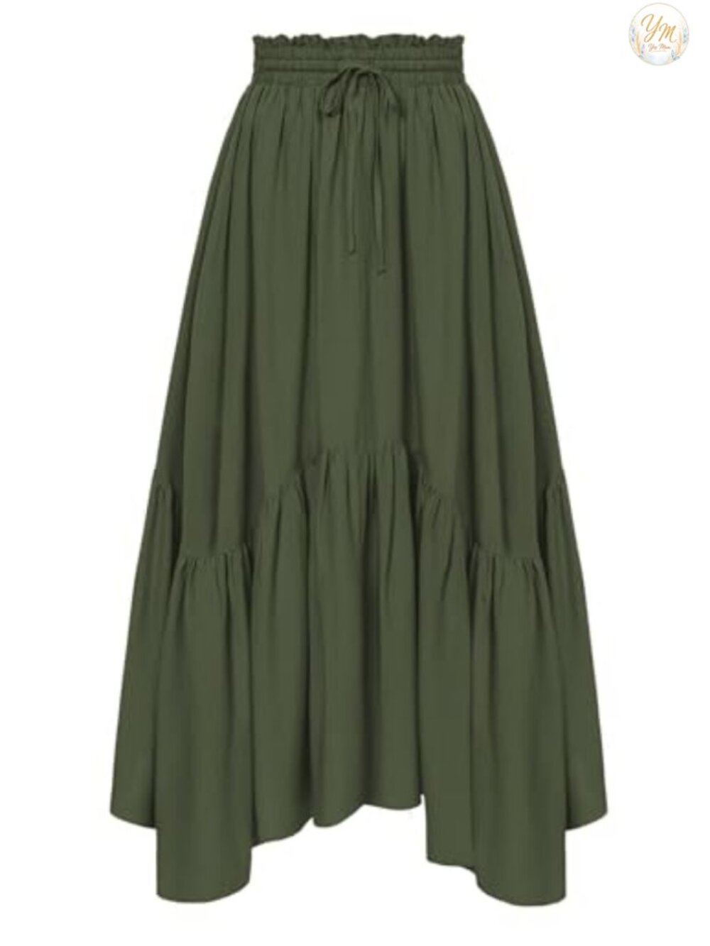 Renaissance Flowy Maxi Skirt High Waist Asymmetric A-Line